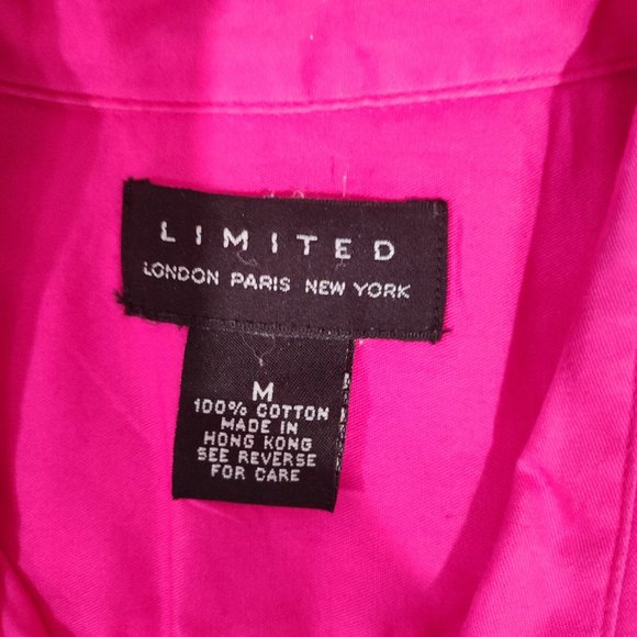 Limited pink button down shirt women's size M - Picture 4 of 4